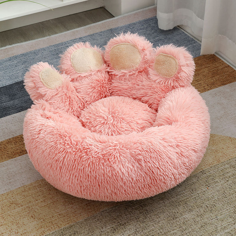 KFX-4214845 Cozy Plush Hand-Shaped Pet Bed in Gradient Colors for Dogs