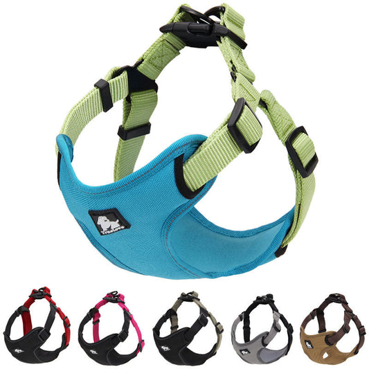KFX-4215869 Reflective Dog Chest Harness Vest with Comfortable Neoprene and Nylon Material - Multiple Sizes and Colors Available