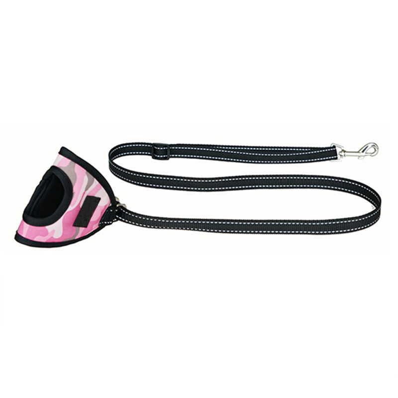 KFX-4216381 Reflective Dog Harness with Adjustable Traction Tape - 140cm Rope Length, Camouflage Colors