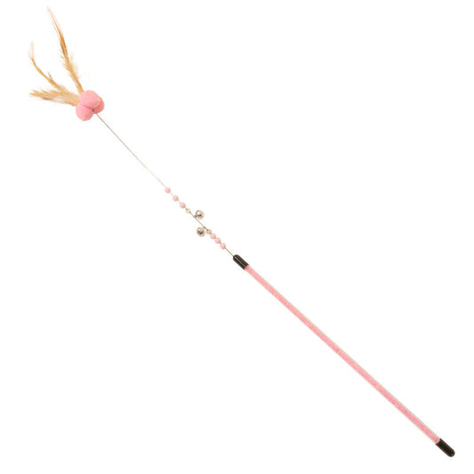 KFX-4217405 Cat Playing Rod with Glutinous Rice Ball, Steel Wire Teaser, 60cm Length, Multiple Colors Available