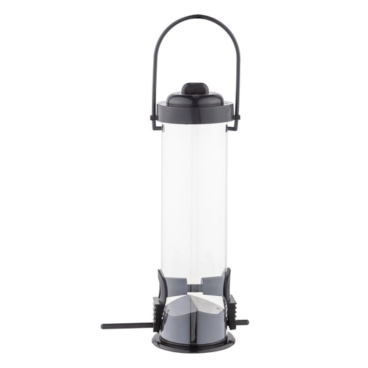 KFX-4220349 93-Inch Black Metal Bird Feeding Station with Four Hooks and Water Bowl