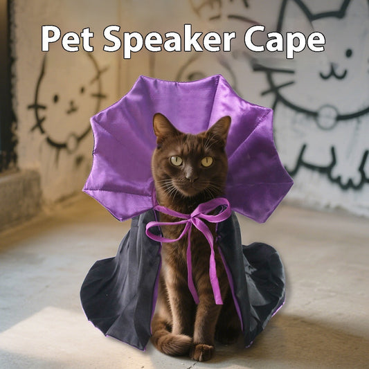 KFX-4221373 Stylish Halloween Pet Cape in Yellow and Purple - Casual Polyester Costume for Pets