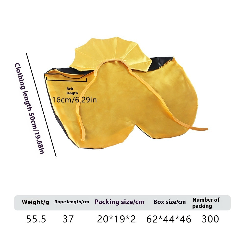 KFX-4221373 Stylish Halloween Pet Cape in Yellow and Purple - Casual Polyester Costume for Pets