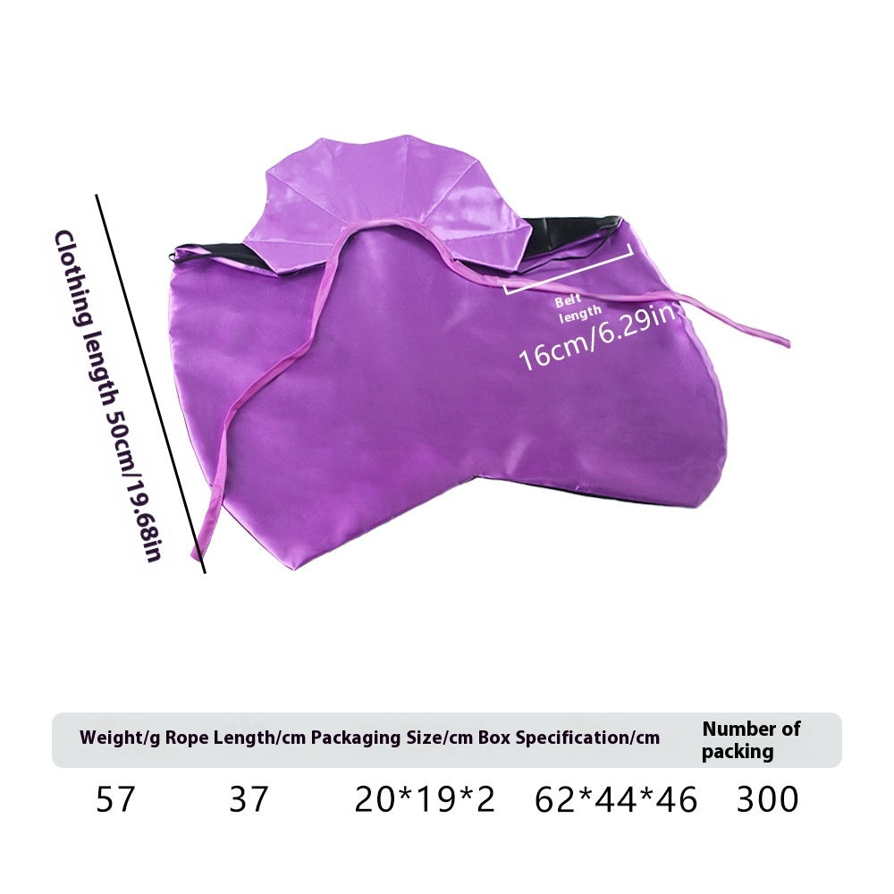 KFX-4221373 Stylish Halloween Pet Cape in Yellow and Purple - Casual Polyester Costume for Pets