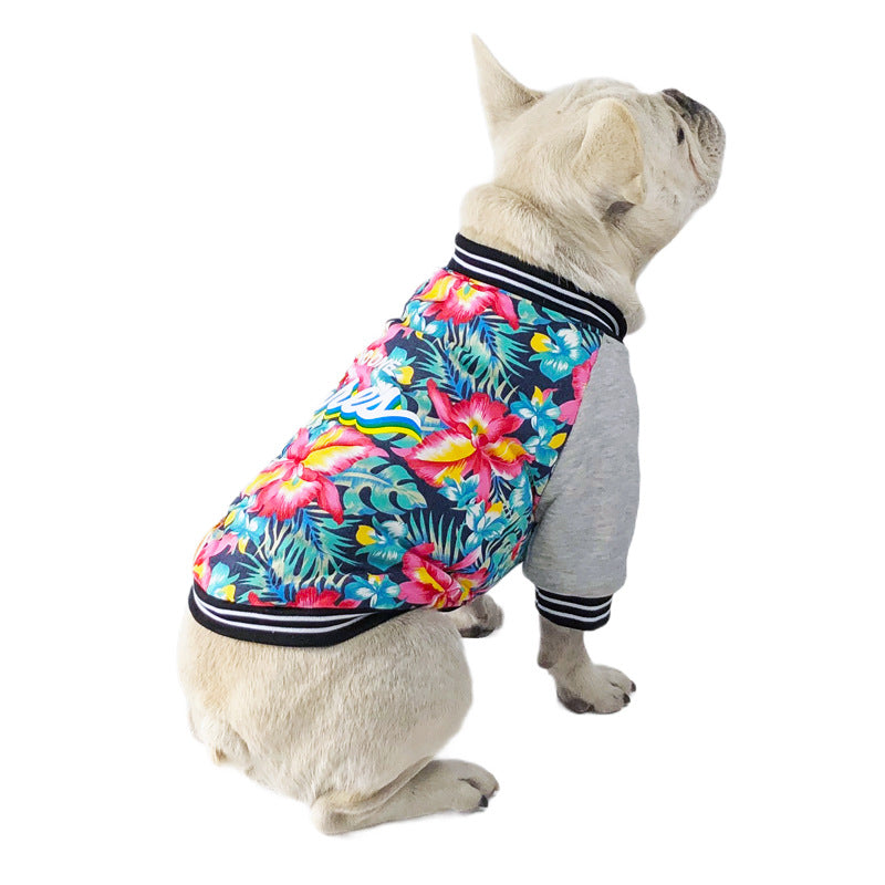 KFX-4226493 Stretch Printed Two-Legged Dog Clothes in Cotton and Fleece, Various Sizes XS-XXL