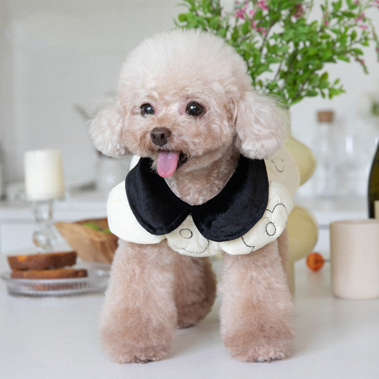KFX-4227901 Warm Cotton Fleece-Lined Dog Clothing for Autumn and Winter in Apricot