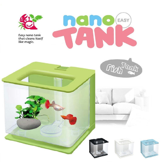 KFX-4231357 Self-Cleaning Mini Fish Tank - 2.5L with Versatile Color Options