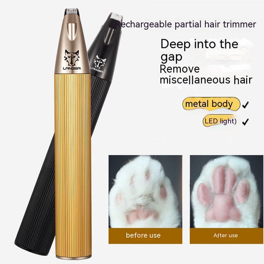 KFX-4233661 Electric Pet Foot Shaver Clipper for Dogs - Metal LED Design with Accessories