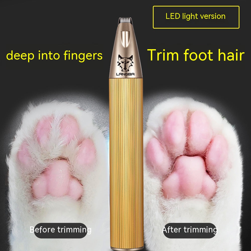 KFX-4233661 Electric Pet Foot Shaver Clipper for Dogs - Metal LED Design with Accessories