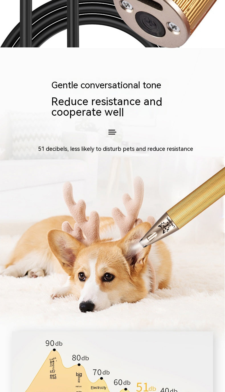 KFX-4233661 Electric Pet Foot Shaver Clipper for Dogs - Metal LED Design with Accessories