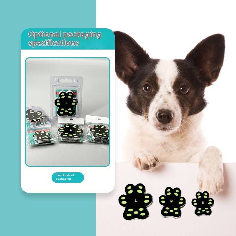 KFX-4234685 Breathable Silicone Cloth Dog Claw Protection Footstickers - 8 Pack Sizes S & M