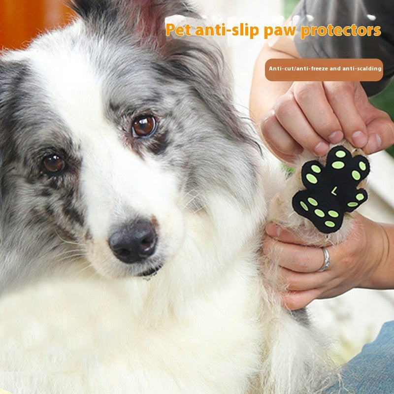 KFX-4234685 Breathable Silicone Cloth Dog Claw Protection Footstickers - 8 Pack Sizes S & M