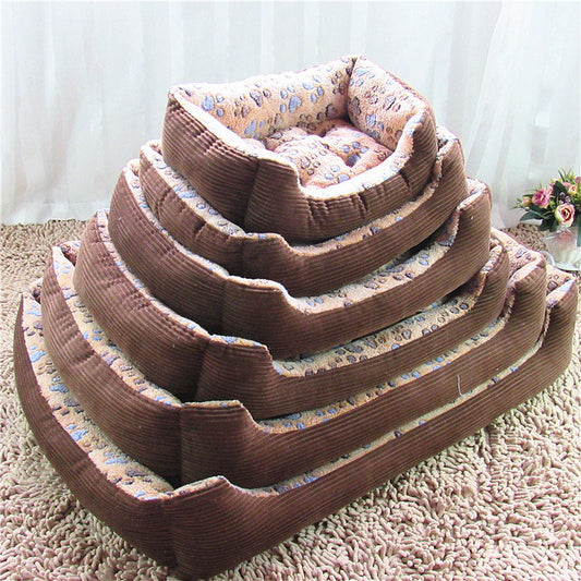 KFX-4235325 Soft Plush Dog Cat Bed Warm Sleep Mat for Small Pets in Various Sizes