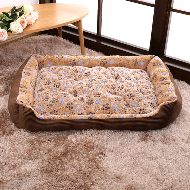KFX-4235325 Soft Plush Dog Cat Bed Warm Sleep Mat for Small Pets in Various Sizes
