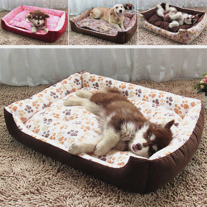 KFX-4235325 Soft Plush Dog Cat Bed Warm Sleep Mat for Small Pets in Various Sizes