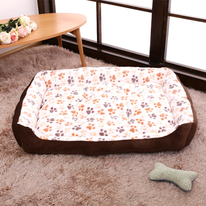 KFX-4235325 Soft Plush Dog Cat Bed Warm Sleep Mat for Small Pets in Various Sizes
