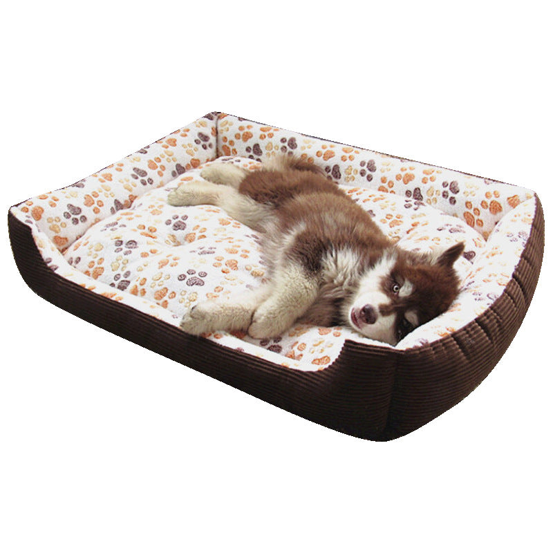 KFX-4235325 Soft Plush Dog Cat Bed Warm Sleep Mat for Small Pets in Various Sizes