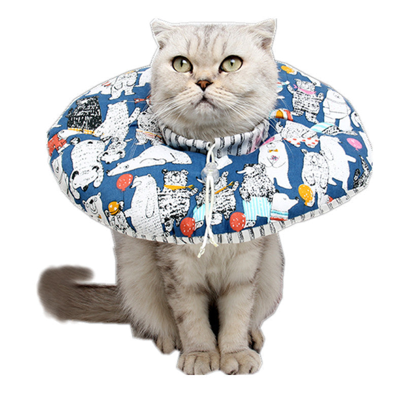 KFX-4235453 Cotton Non-Slip Pet Ring for Cats and Small Dogs, Soft Fabric, Adjustable Fit