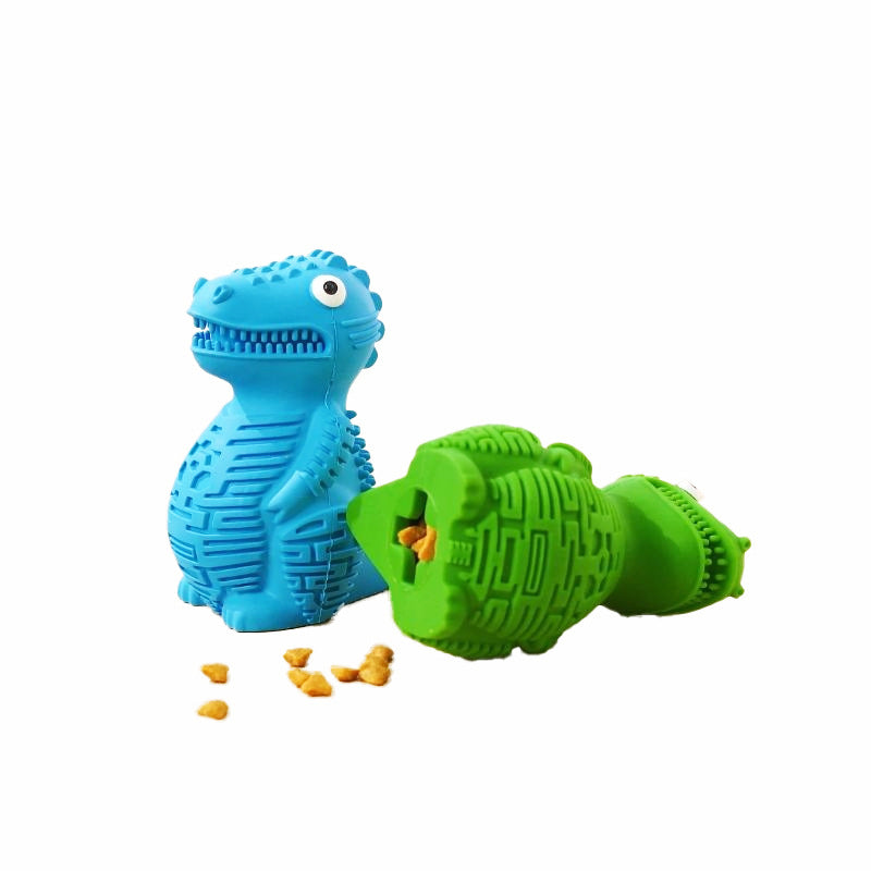 KFX-4238653 Leak-Proof Dinosaur Dog Toy in Various Colors for Long-Lasting Chewing Fun