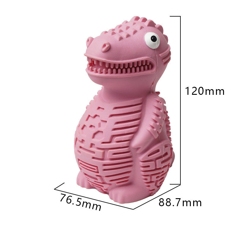 KFX-4238653 Leak-Proof Dinosaur Dog Toy in Various Colors for Long-Lasting Chewing Fun