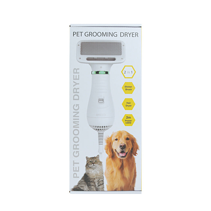 KFX-4239421 All-in-One Cat and Dog Brushing Comb with Adjustable Hair Dryer and Styling Features