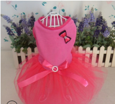 KFX-4241981 Spring and Summer Cotton Princess Skirt for Female Teddy Dogs