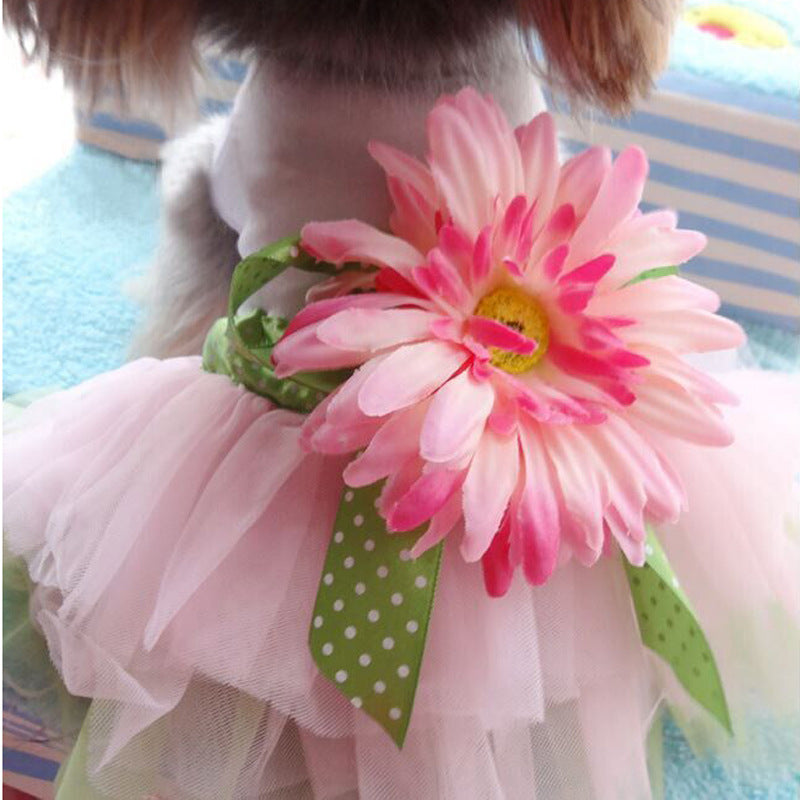 KFX-4241981 Spring and Summer Cotton Princess Skirt for Female Teddy Dogs
