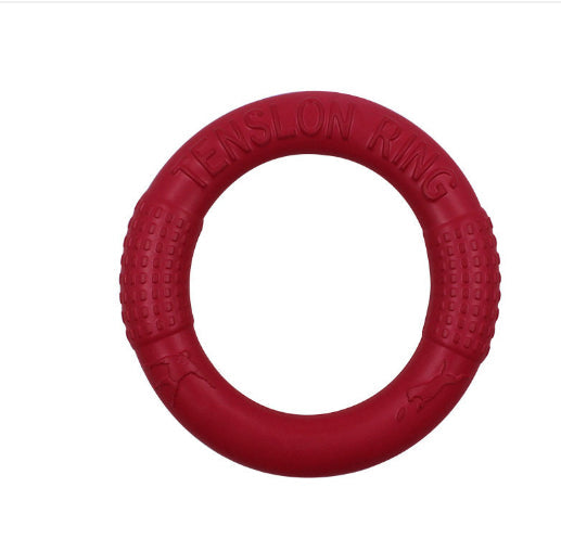 KFX-4244413 Portable EVA Pet Pull Ring Interactive Training Circle - 18cm Diameter Natural Loofah Material