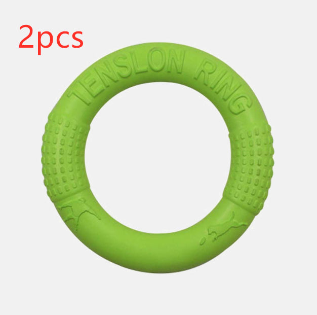 KFX-4244413 Portable EVA Pet Pull Ring Interactive Training Circle - 18cm Diameter Natural Loofah Material