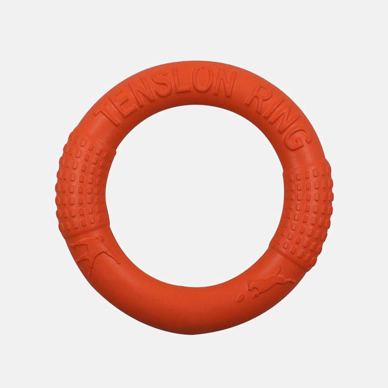 KFX-4244413 Portable EVA Pet Pull Ring Interactive Training Circle - 18cm Diameter Natural Loofah Material