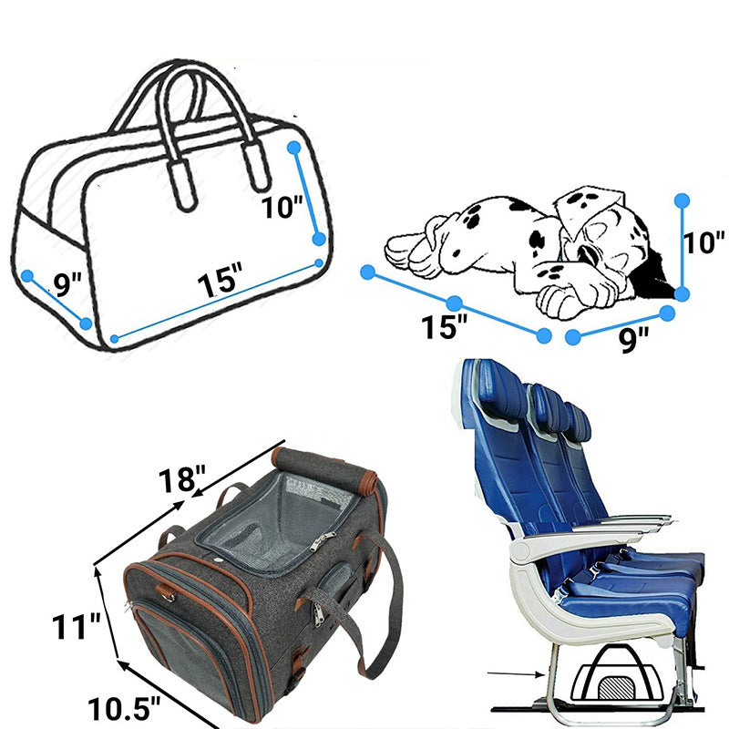 KFX-4245821 Large Capacity Waterproof Portable Pet Bag - 20-35L, Medium Soft Oxford Material, Available in Dark Gray, Light Gray, and Rose Red