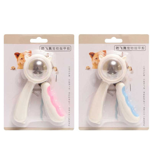 KFX-4247357 Splash-Proof Pet Nail Scissors with Hidden File and Protective Cover