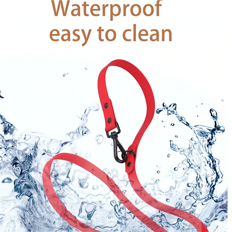 KFX-4249149 Pet Silicone Collar and Leash Set for Small and Large Dogs, Waterproof and Easy to Clean
