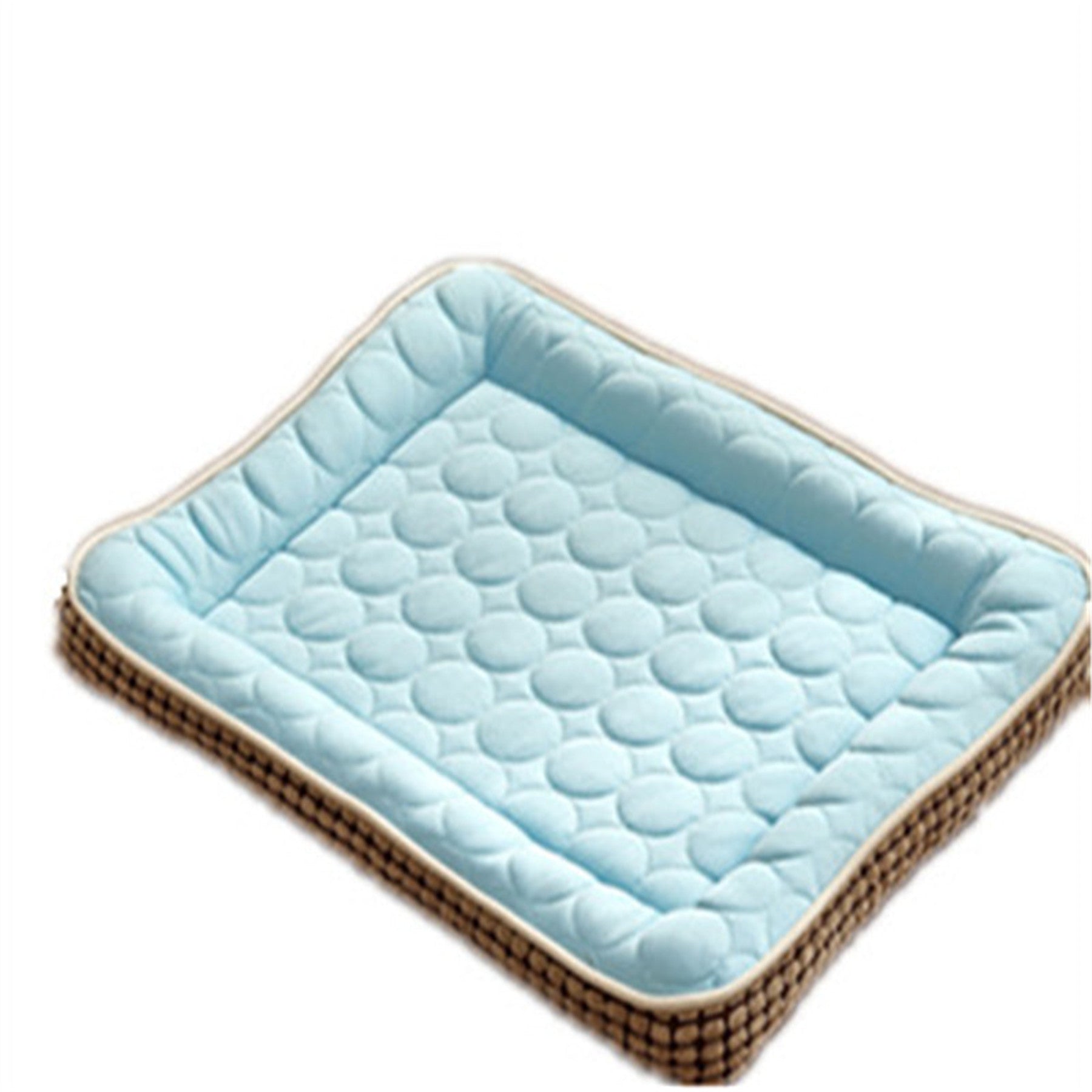 KFX-4249405 Cool Corn Kernel Pet Mat - Soft Cloth Seat Cushion in Blue and Pink, Multiple Sizes Available