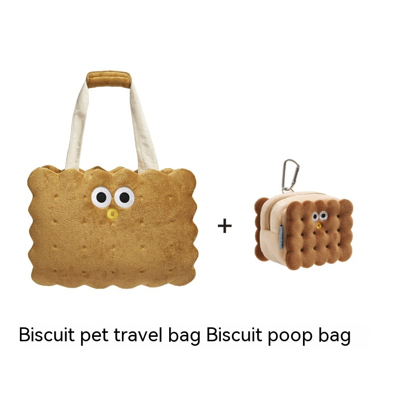 KFX-4251581 Portable Sandwich Biscuit Pet Travel Bag for Dogs and Cats - Large Capacity, Anti-Stress Design