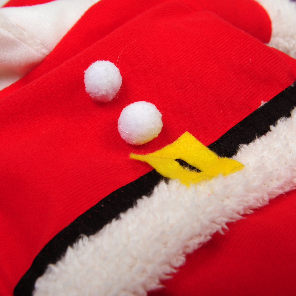KFX-4253501 Transform Your Pet into Santa Claus with Cozy Fine Brushed Cloth Costume