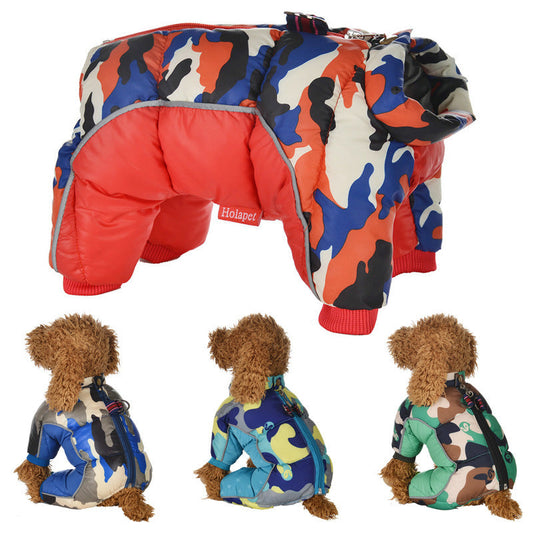 KFX-4253757 Camouflage Cotton Dog Coat in Multiple Colors and Sizes