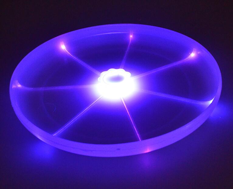 KFX-4255933 LED Flying Saucer Spin Disk Toy with Colorful Lights - Outdoor Fun Adventure