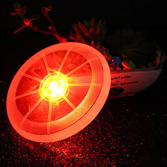 KFX-4255933 LED Flying Saucer Spin Disk Toy with Colorful Lights - Outdoor Fun Adventure