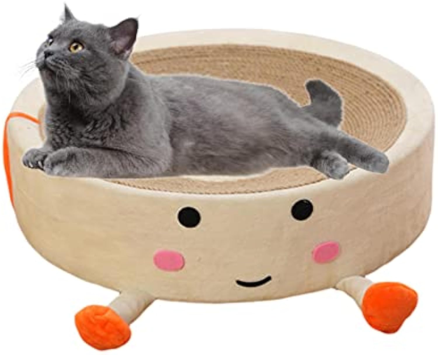 KFX-4256573 Natural Sisal Cat Scratching Board and Nest - Wear Resistant Cat Toy for Indoor Use