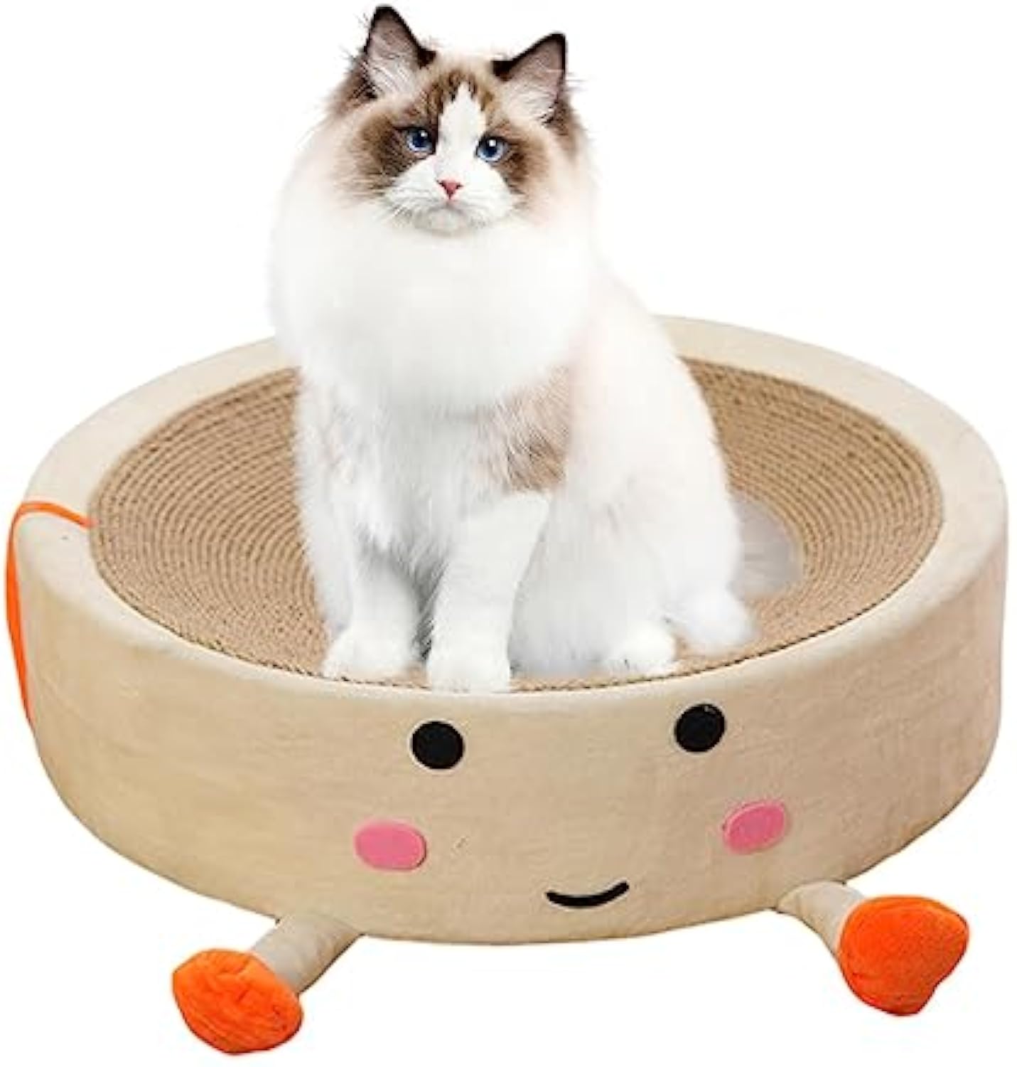 KFX-4256573 Natural Sisal Cat Scratching Board and Nest - Wear Resistant Cat Toy for Indoor Use