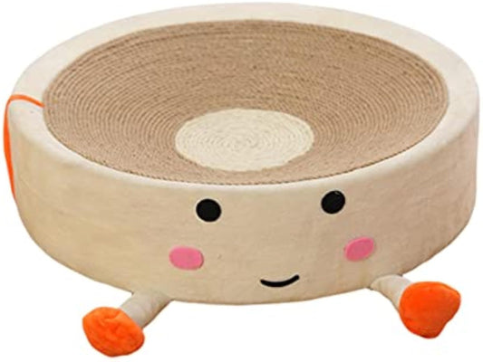 KFX-4256573 Natural Sisal Cat Scratching Board and Nest - Wear Resistant Cat Toy for Indoor Use