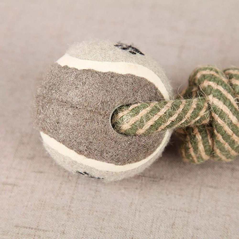KFX-4257725 Durable Cotton Rope Knot Toy for Medium and Large Dogs - Interactive Chewing Toy