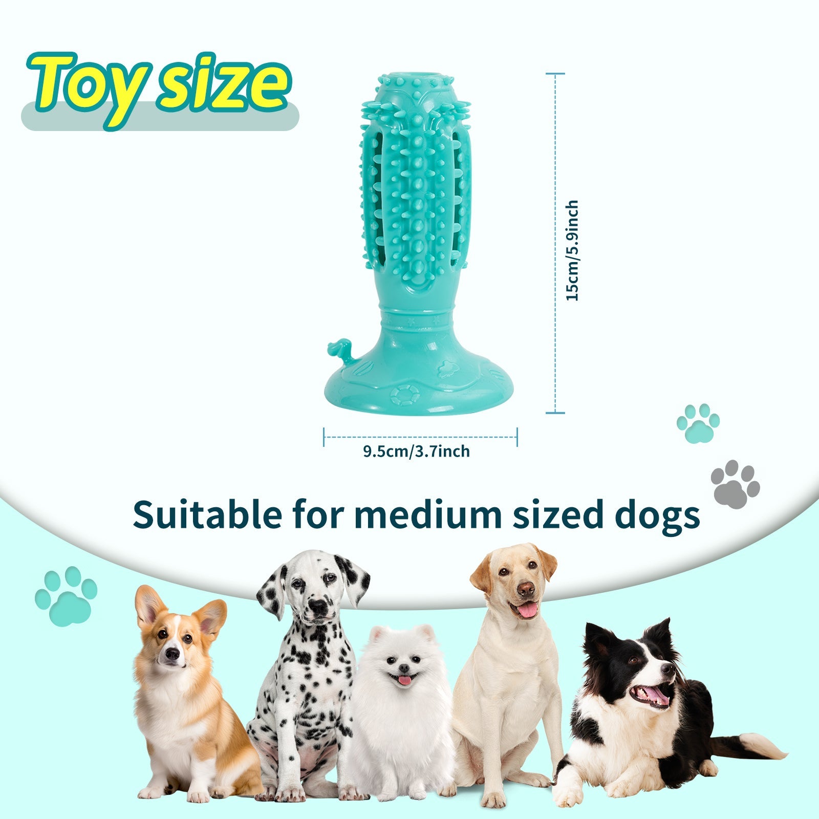 KFX-4262333 Interactive Squeaky Dog Balls - 4 Pack Teething Chew Toys for Teeth Cleaning and Training Small Dogs
