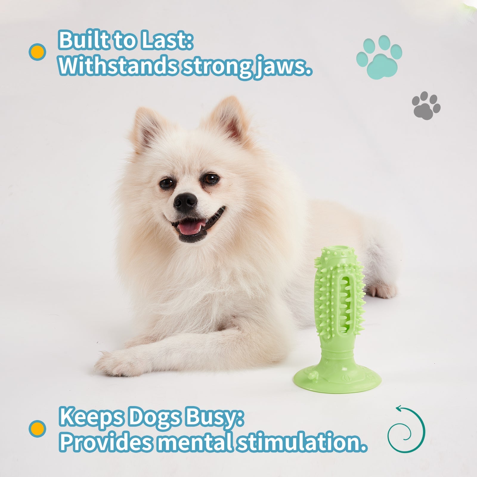 KFX-4262333 Interactive Squeaky Dog Balls - 4 Pack Teething Chew Toys for Teeth Cleaning and Training Small Dogs