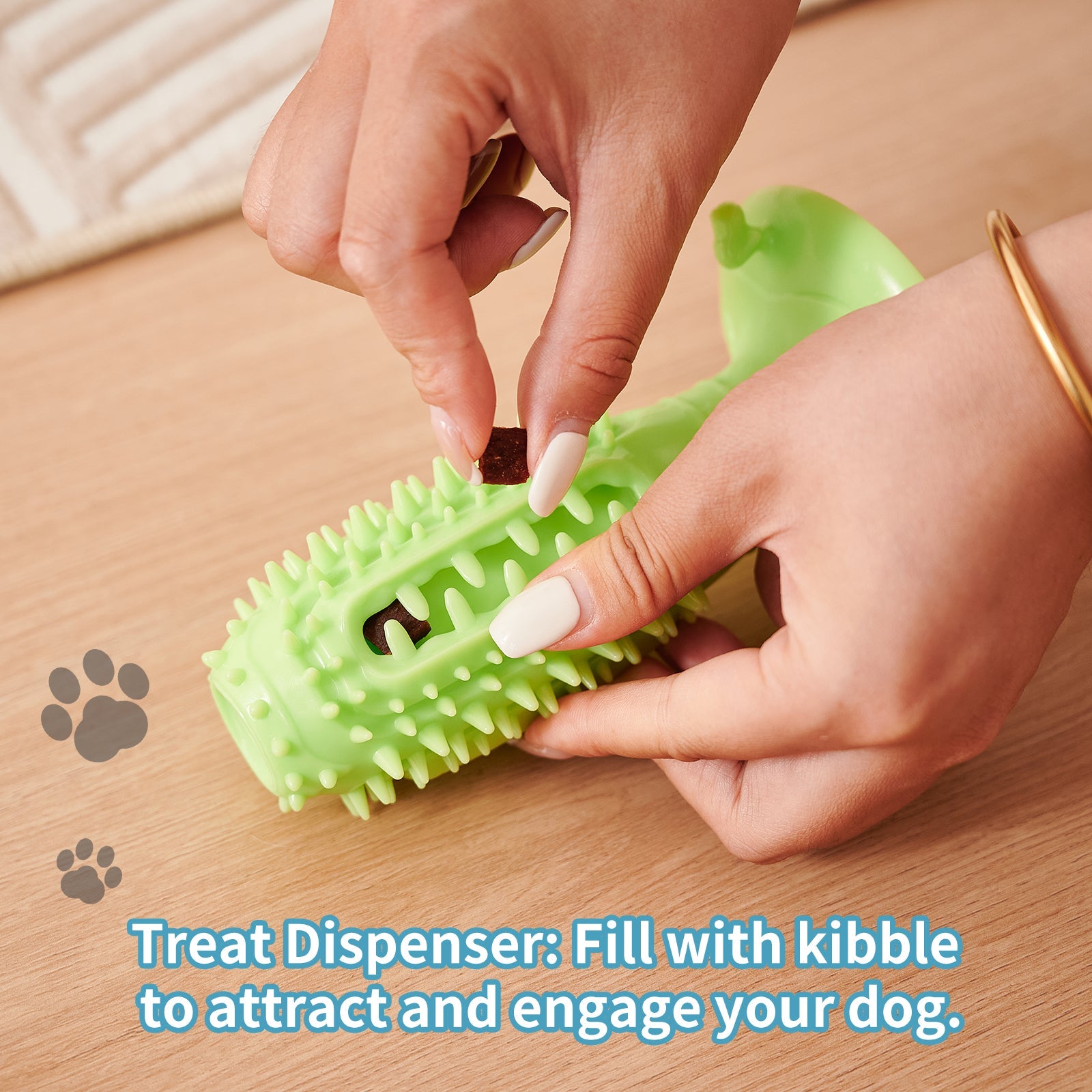 KFX-4262333 Interactive Squeaky Dog Balls - 4 Pack Teething Chew Toys for Teeth Cleaning and Training Small Dogs