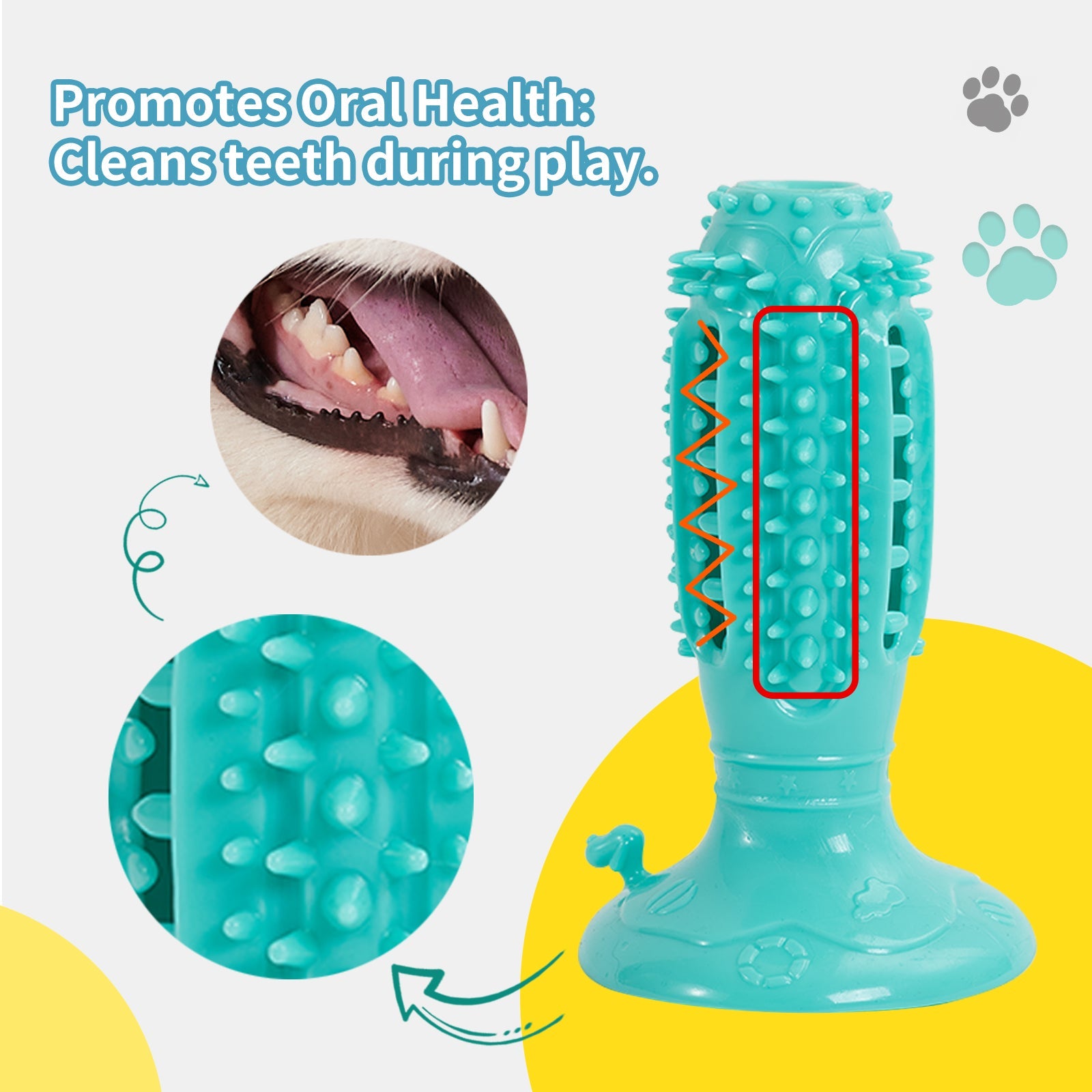 KFX-4262333 Interactive Squeaky Dog Balls - 4 Pack Teething Chew Toys for Teeth Cleaning and Training Small Dogs
