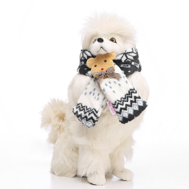 KFX-4268221 Casual Polyester Pet Dog Bib - Available in Sizes S, M, L for All Seasons