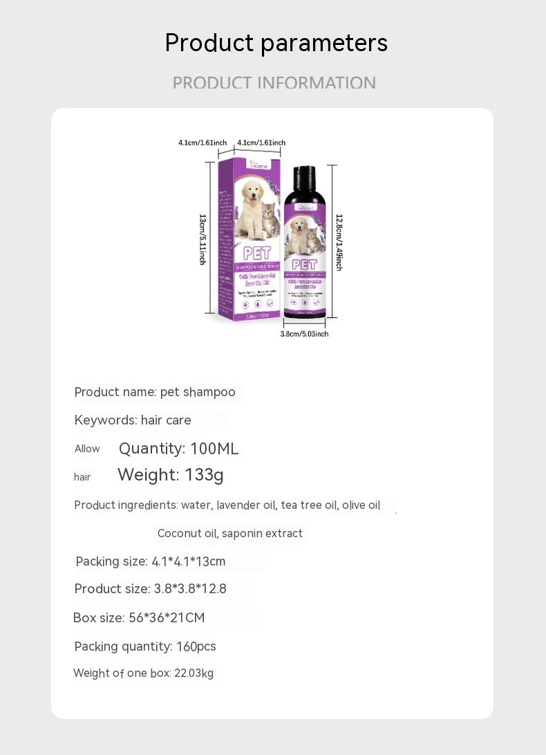 KFX-4268477 Pet Shampoo for Dogs - Soothes Itchy Skin and Softens Fur, 100ml