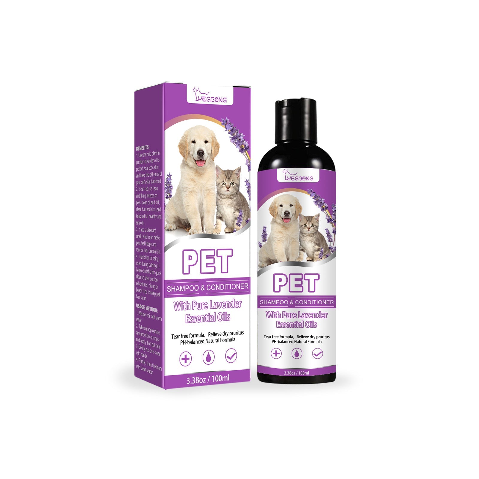 KFX-4268477 Pet Shampoo for Dogs - Soothes Itchy Skin and Softens Fur, 100ml